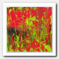 Abstraction in black, red and green 