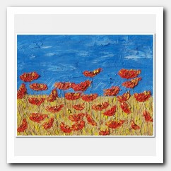 A new awakening, field of red Poppies