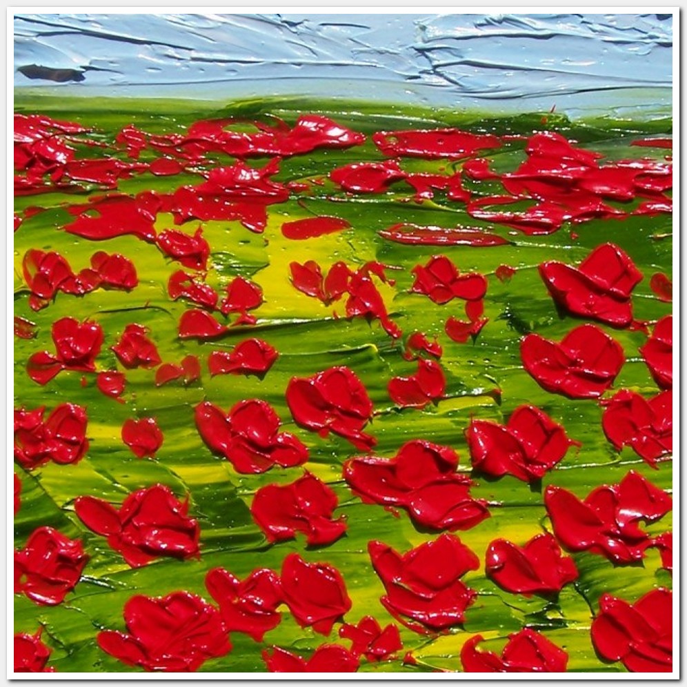 Painting titled 'Field of red Poppies' by Monica Fallini