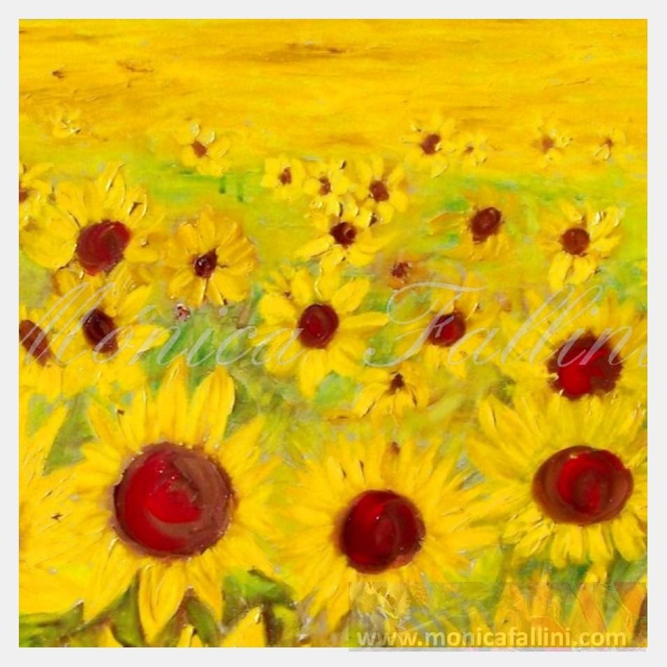 Painting titled 'Sunflowers field # 13045' by Monica Fallini