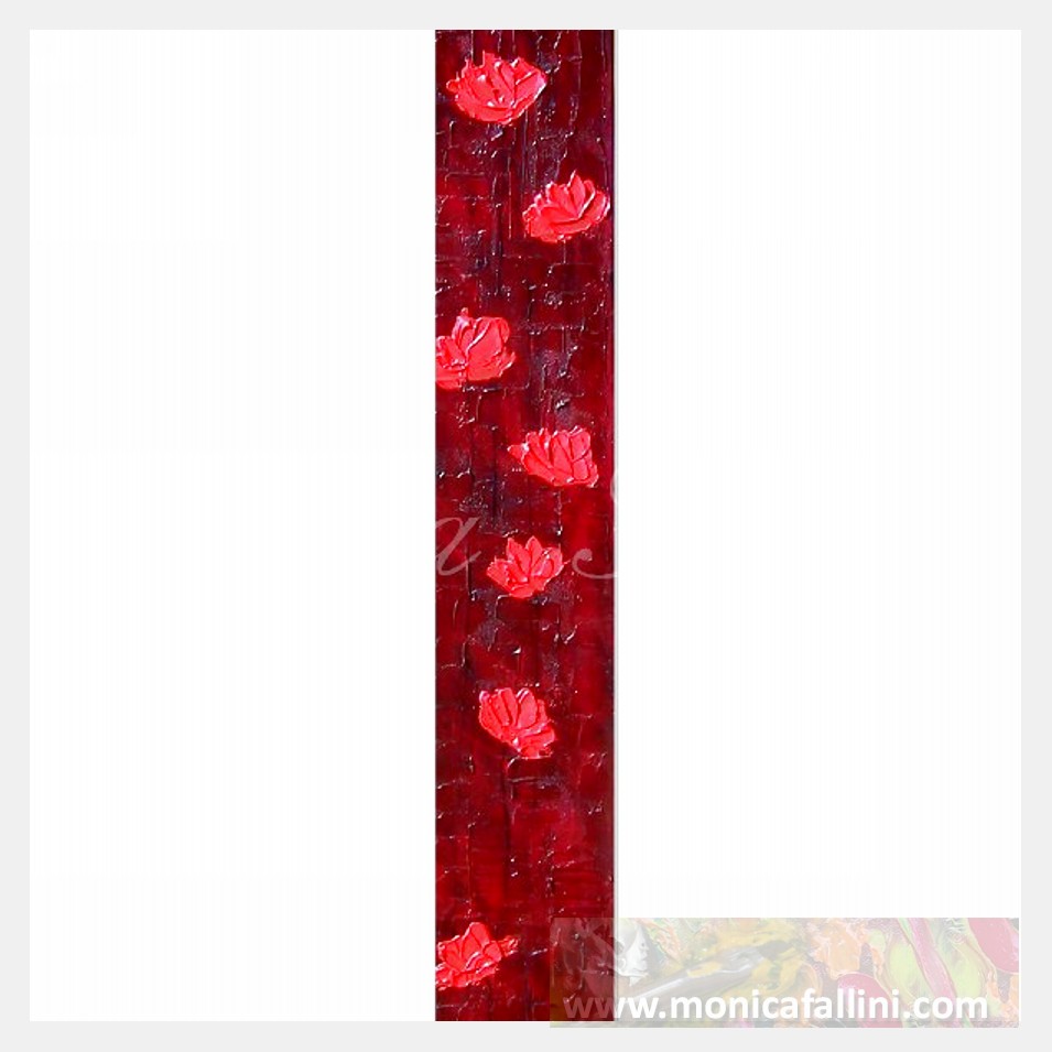 Painting titled 'Poppies' elegance # 13048, red Poppies' by Monica Fallini