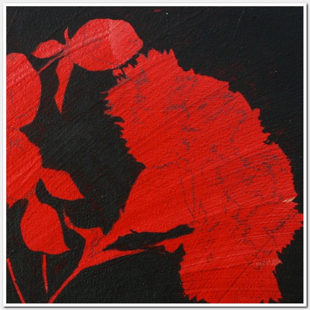 Painting titled 'Carnation silhouette study.' by Monica Fallini