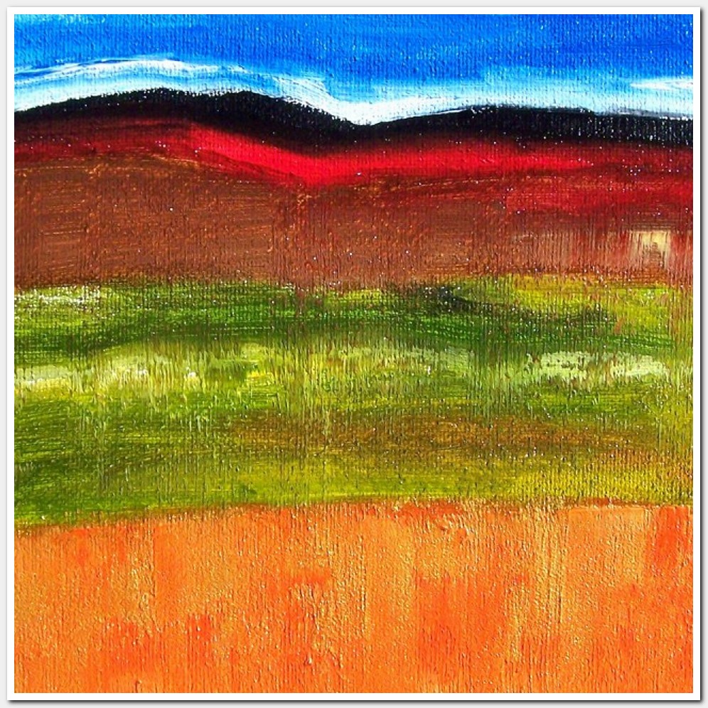 Painting titled 'Geologic layers with gold. Abstract' by Monica Fallini