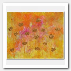 Sunset with gold Poppies