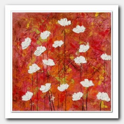 Fire with white Poppies