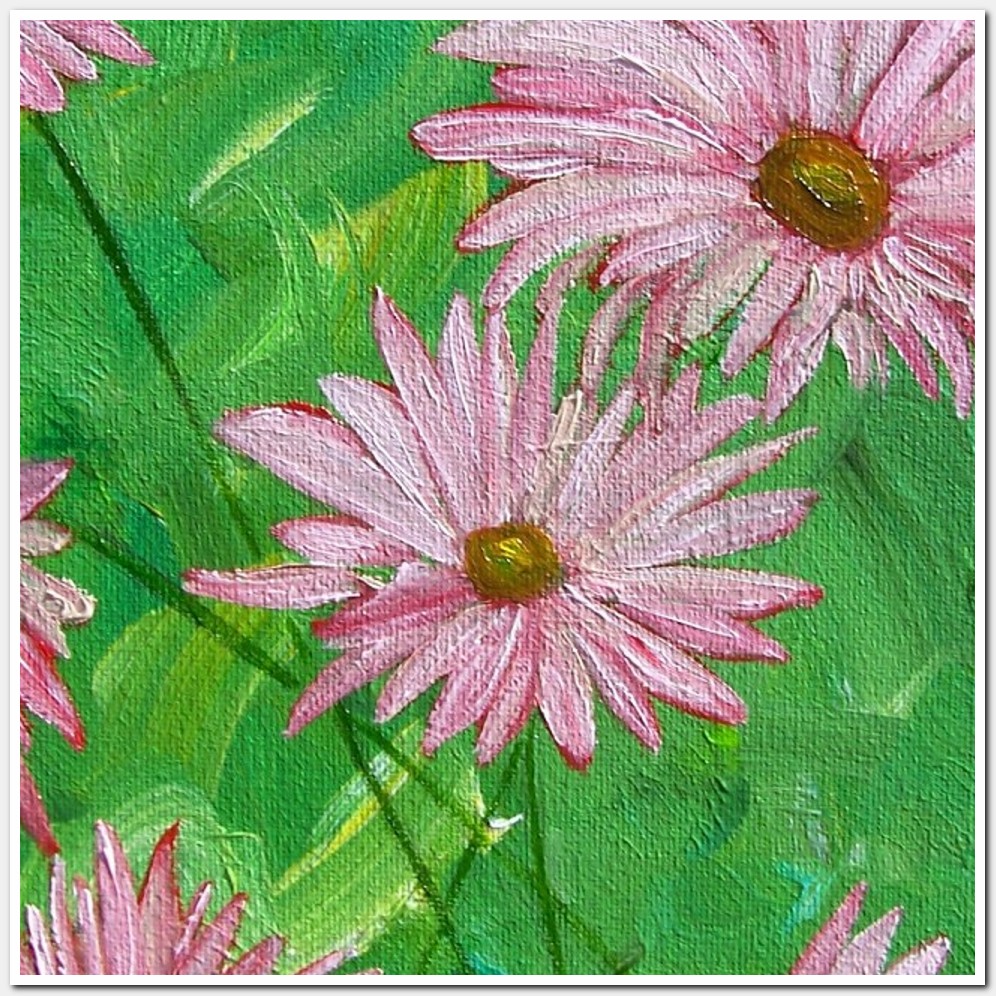 Painting titled 'Daisies in the garden. ' by Monica Fallini