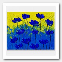 Ocean blue Poppies on a sunny day # 1