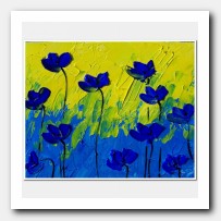 Ocean blue Poppies on a sunny day # 2