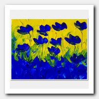 Ocean blue Poppies on a sunny day # 3