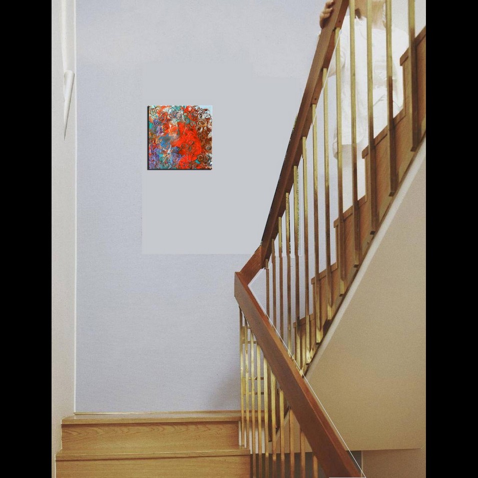 Painting titled 'Energy field. Abstract' by Monica Fallini