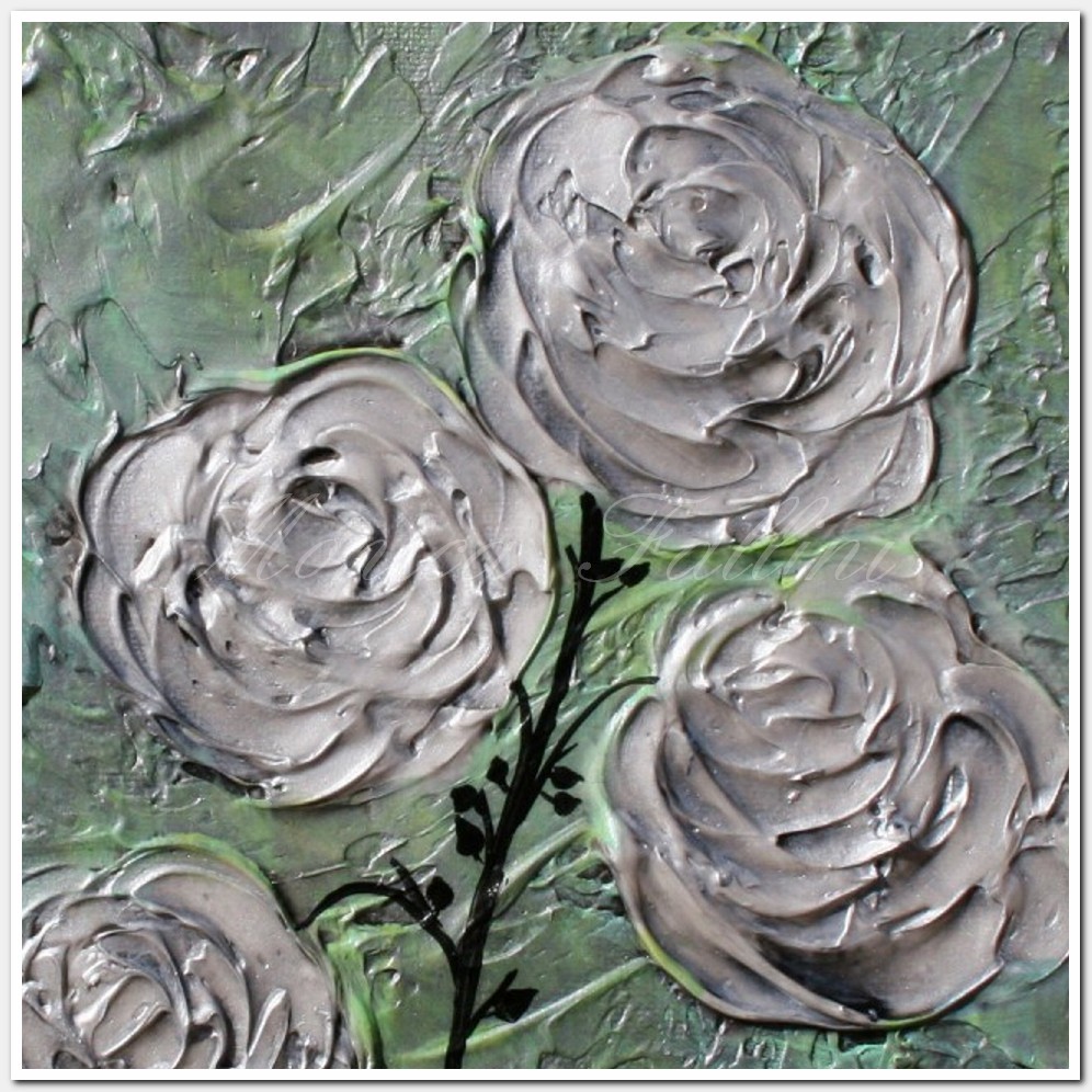 Painting titled 'Vintage Roses # 140221' by Monica Fallini