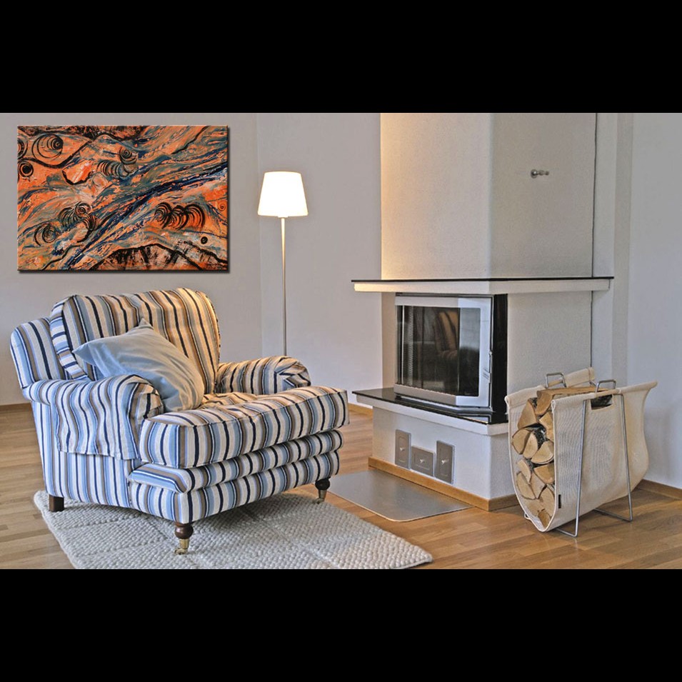 Painting titled 'Abstraction # 14027' by Monica Fallini
