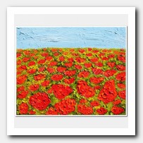 Poppies' landscape. Red Poppies