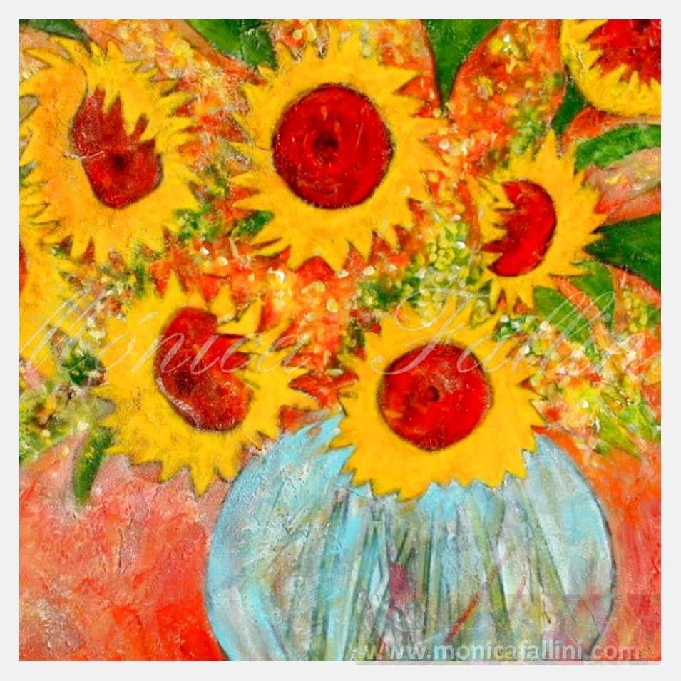 Painting titled 'A bouquet of Sunflowers. ' by Monica Fallini