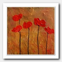 Dream landscape. Red Poppies