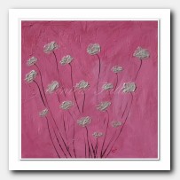 Pearl Poppies on pink