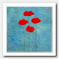 Satin days, with the red Poppies in the garden
