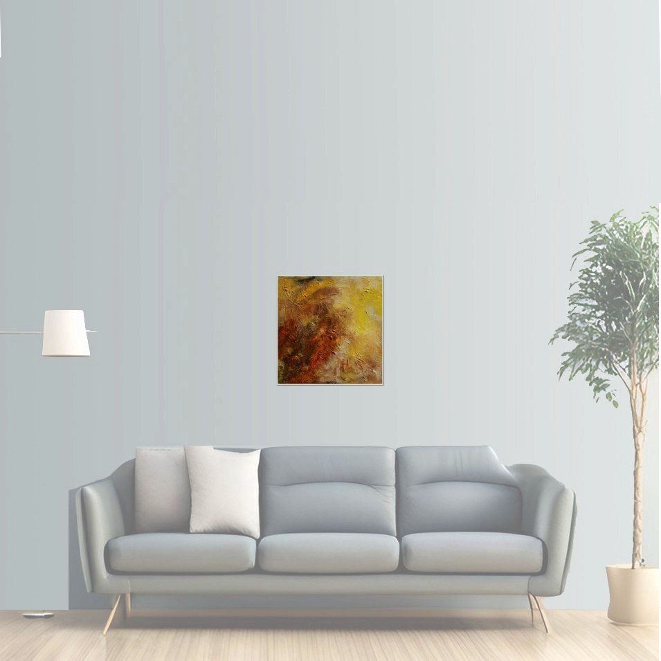 Painting titled 'Abstraction 14052, earth' by Monica Fallini