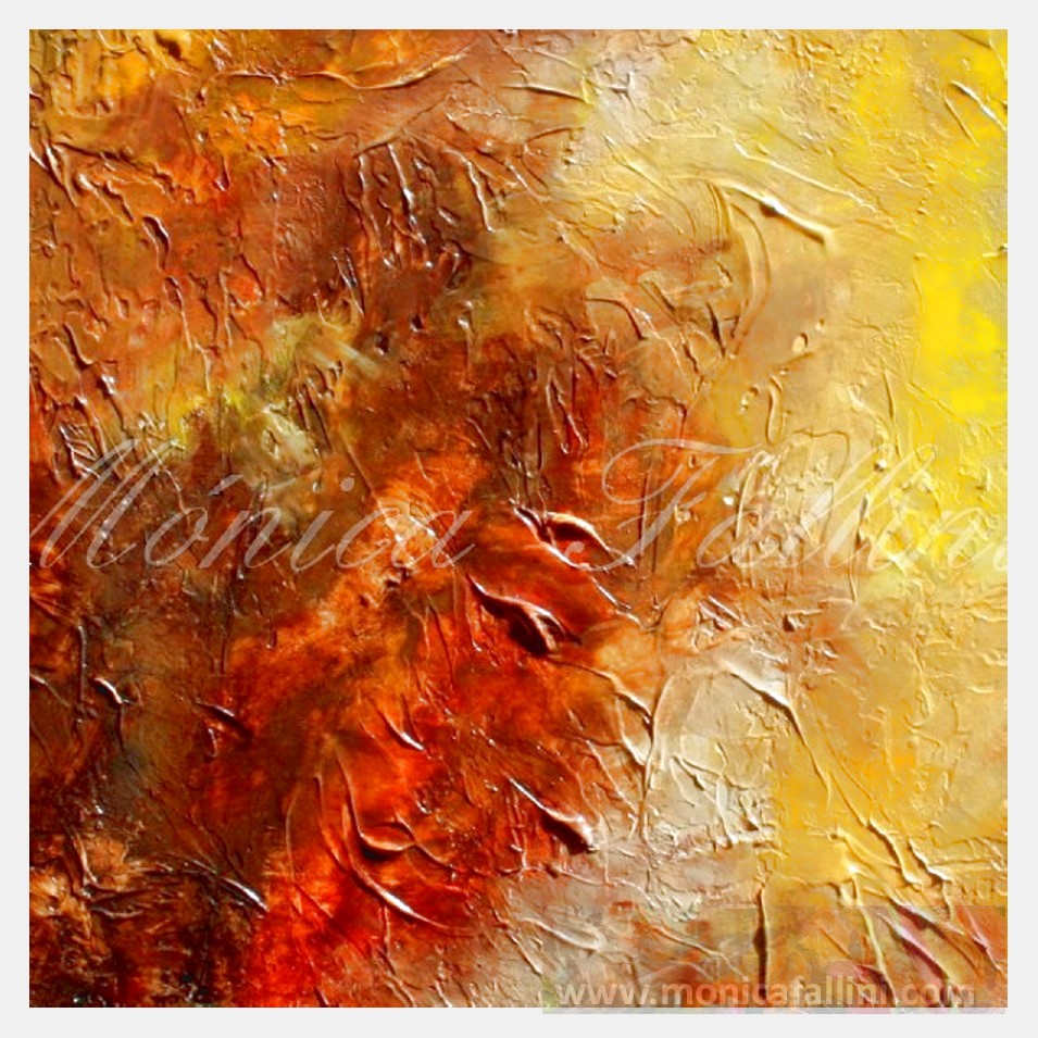 Painting titled 'Abstraction 14052, earth' by Monica Fallini