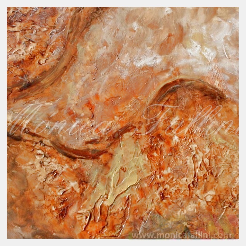 Painting titled 'Waves of mud under the sea' by Monica Fallini