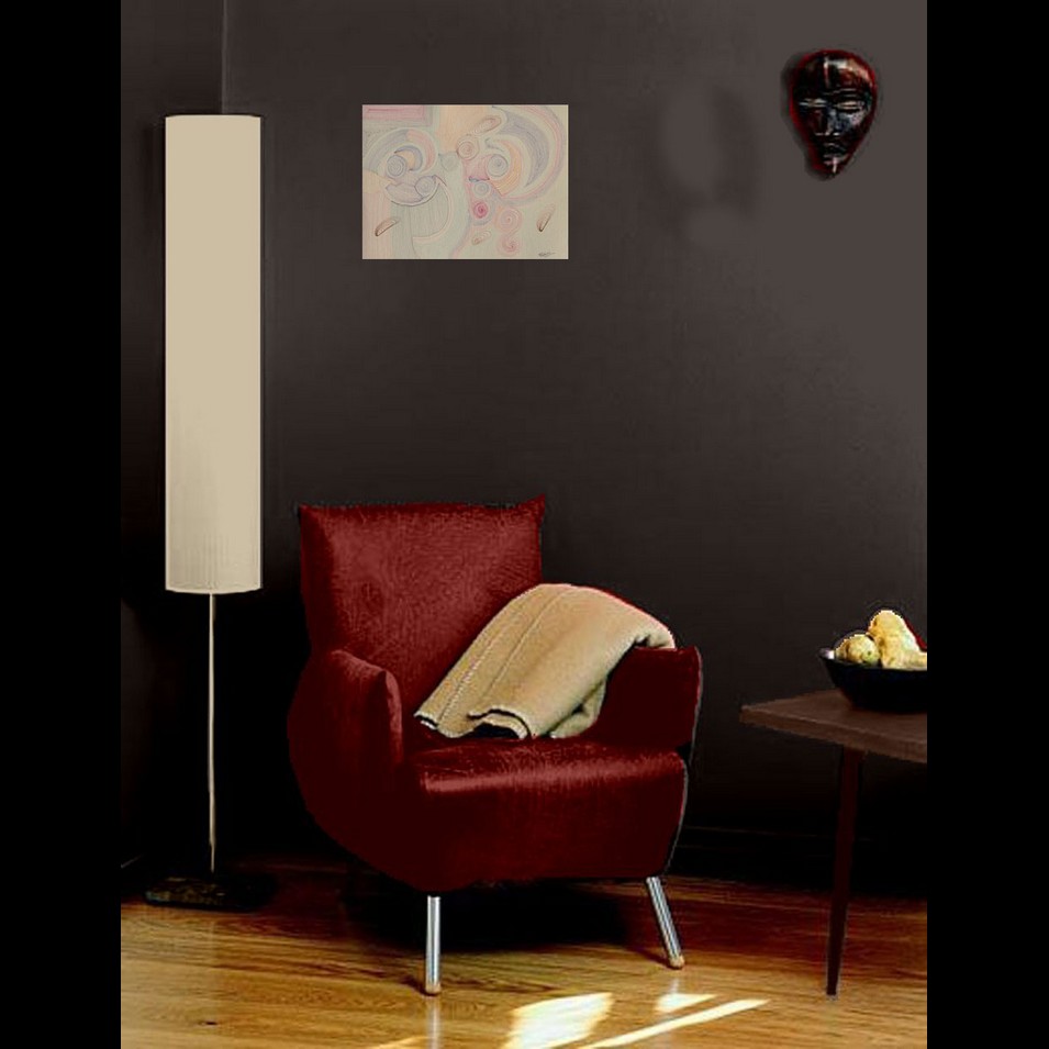 Painting titled 'Shapes of energy' by Monica Fallini