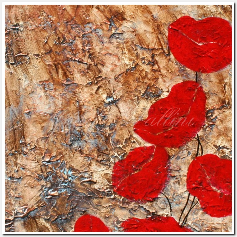 Painting titled 'Mountain Poppies' by Monica Fallini