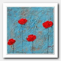 Turquoise nights, red Poppies