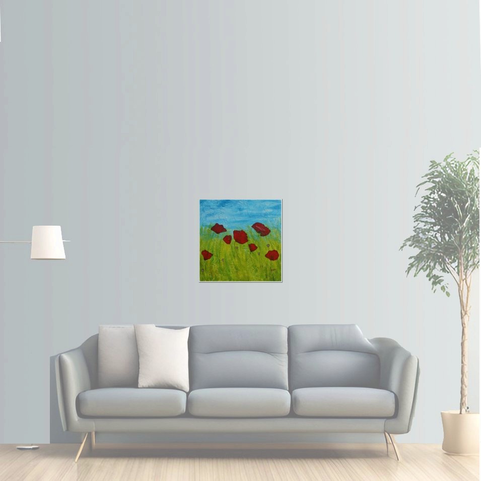 Painting titled 'Poppies in a dream' by Monica Fallini