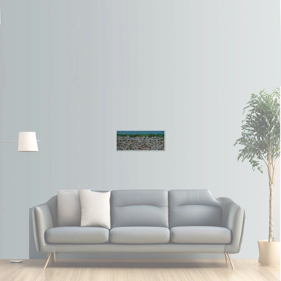 Painting titled 'Through the cotton fields of Louisiana' by Monica Fallini