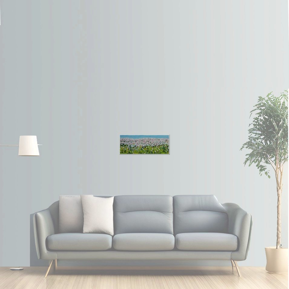 Painting titled 'Through the cotton fields of Louisiana' by Monica Fallini