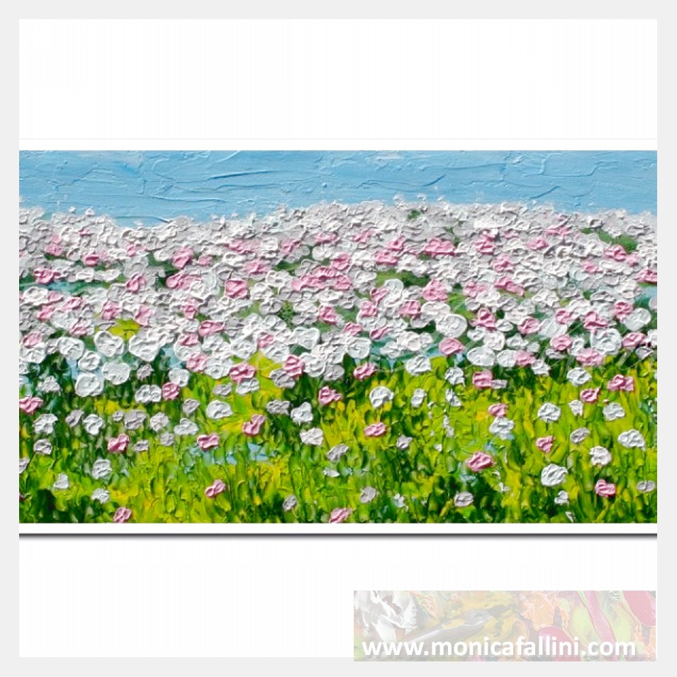 Painting titled 'Through the cotton fields of Louisiana' by Monica Fallini
