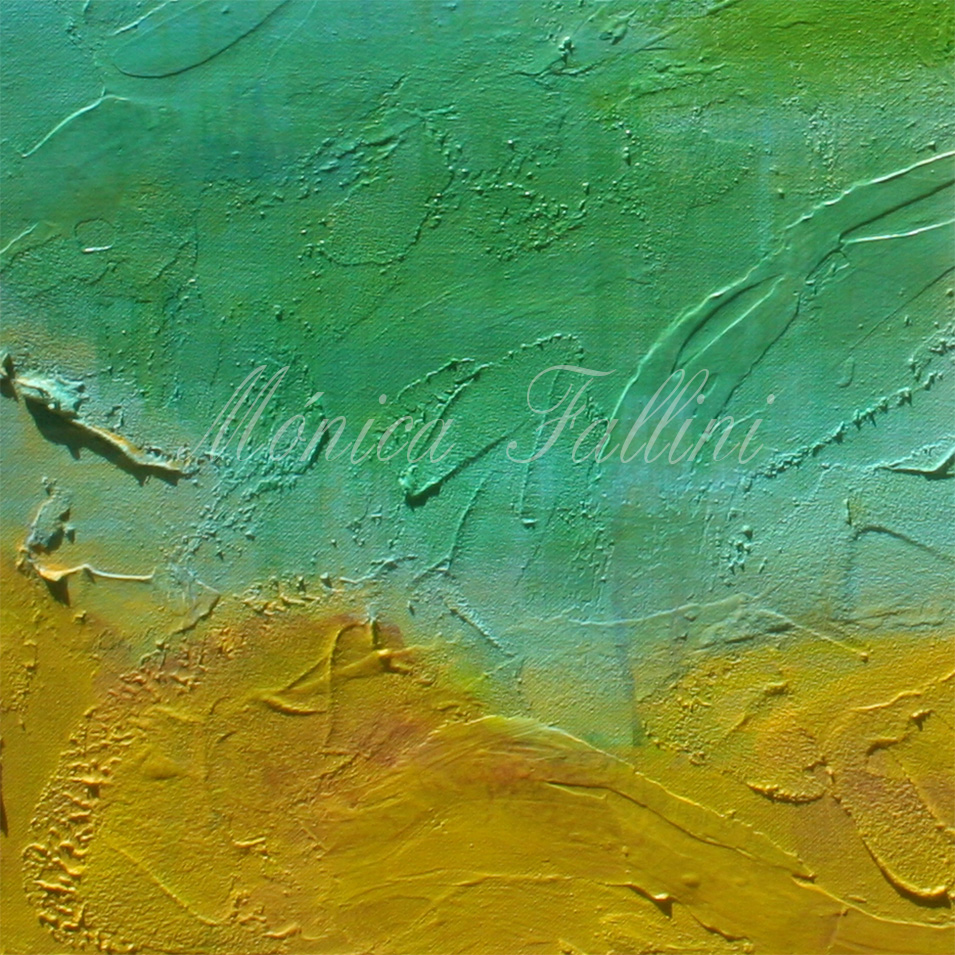 Painting titled 'Deep sea, green waters. ' by Monica Fallini