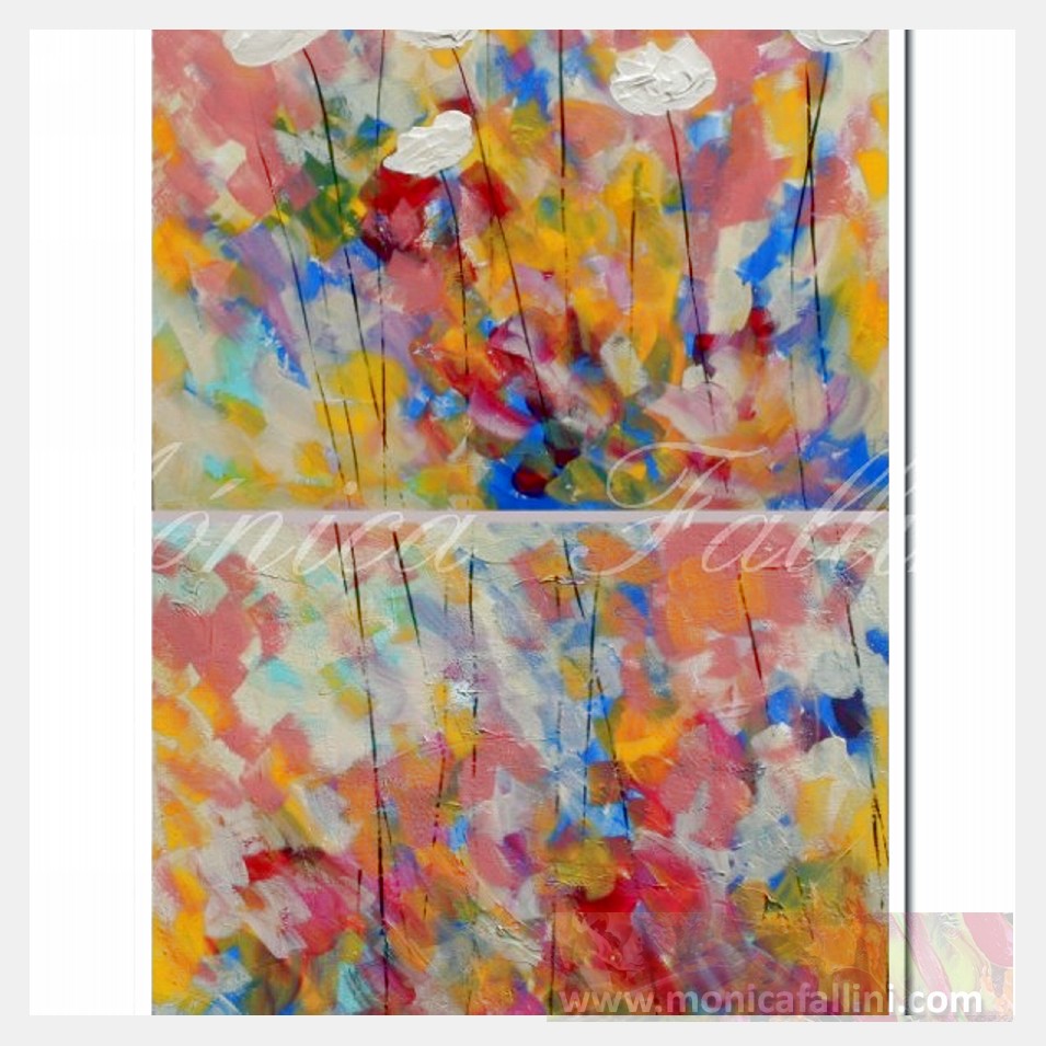 Painting titled 'Summer Poppies' by Monica Fallini