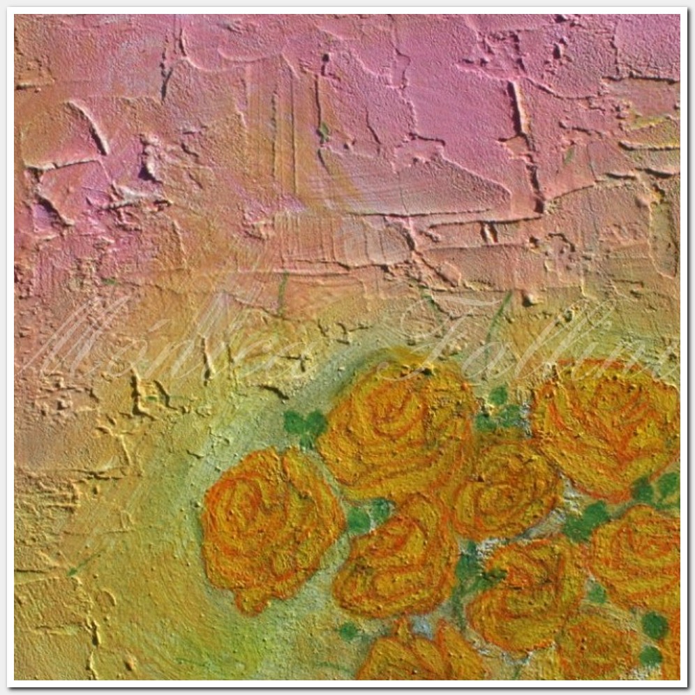 Painting titled 'Antique Roses.' by Monica Fallini