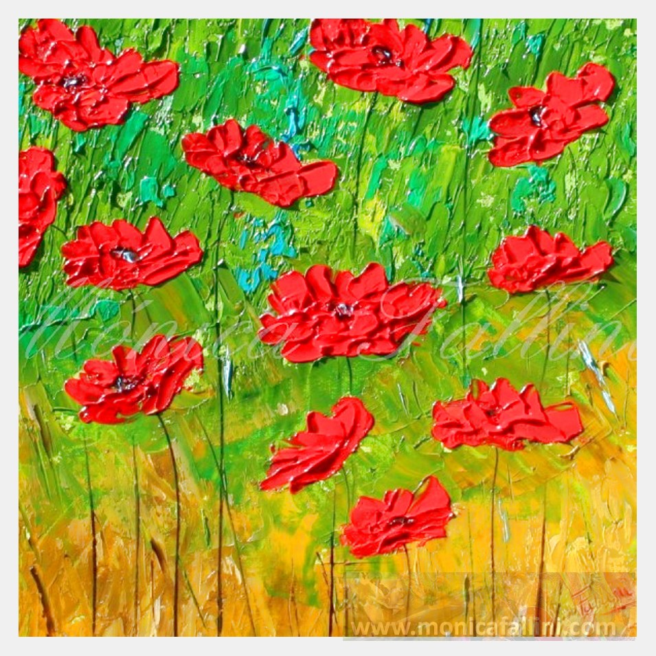 Painting titled 'Wild Poppies.' by Monica Fallini