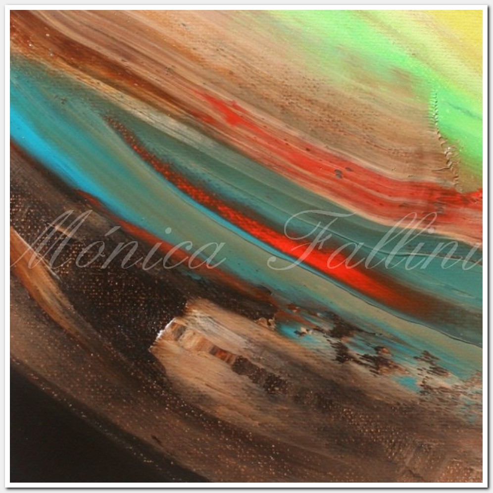 Painting titled 'Geologic layers. Abstraction' by Monica Fallini