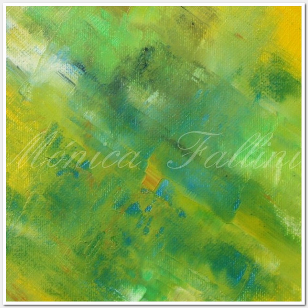 Painting titled 'In the greenhouse. Abstraction' by Monica Fallini