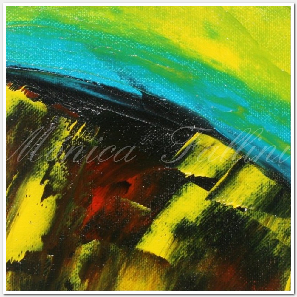 Painting titled 'Deep in the Earth, geologic abstraction' by Monica Fallini