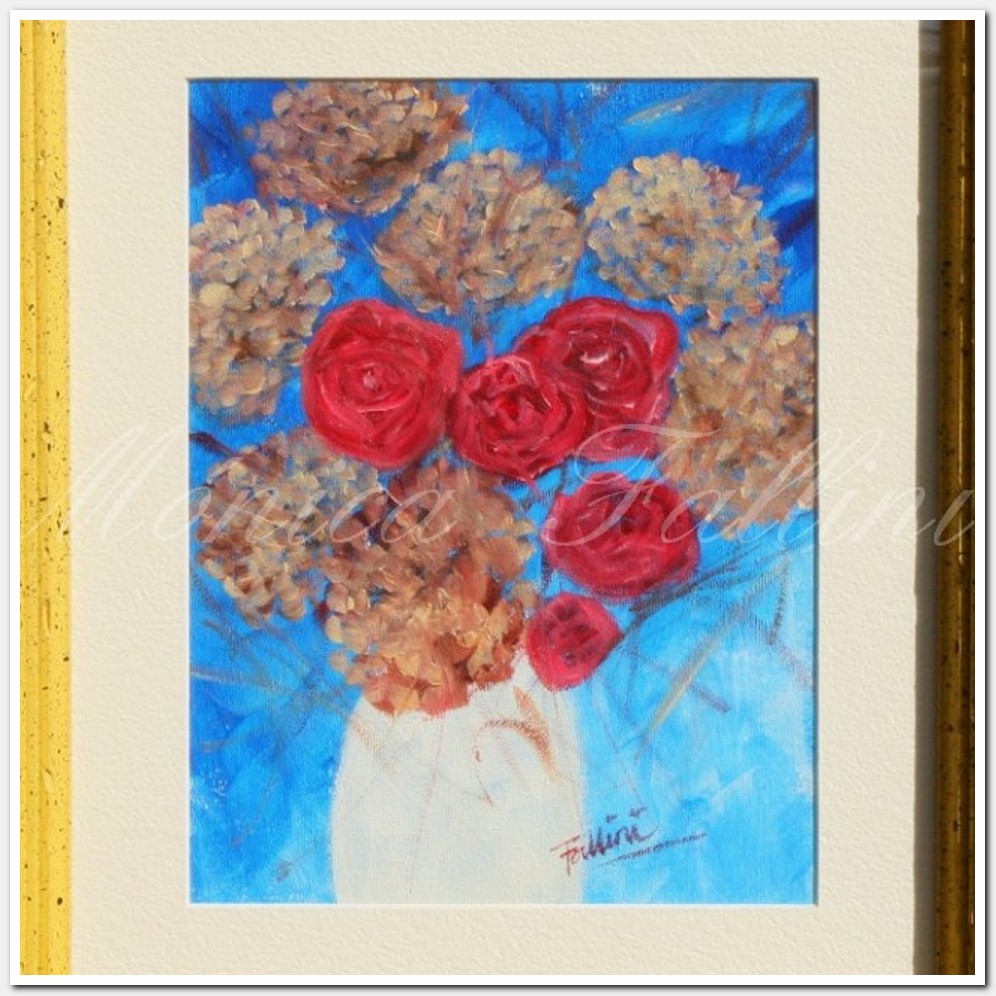 Painting titled 'Grandmother's bouquet' by Monica Fallini