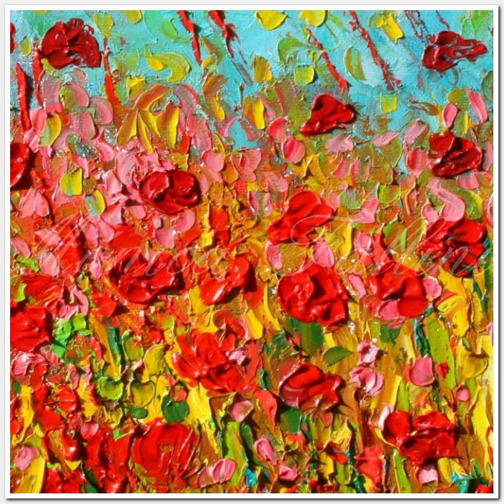 Painting titled 'A garden of wild flowers' by Monica Fallini