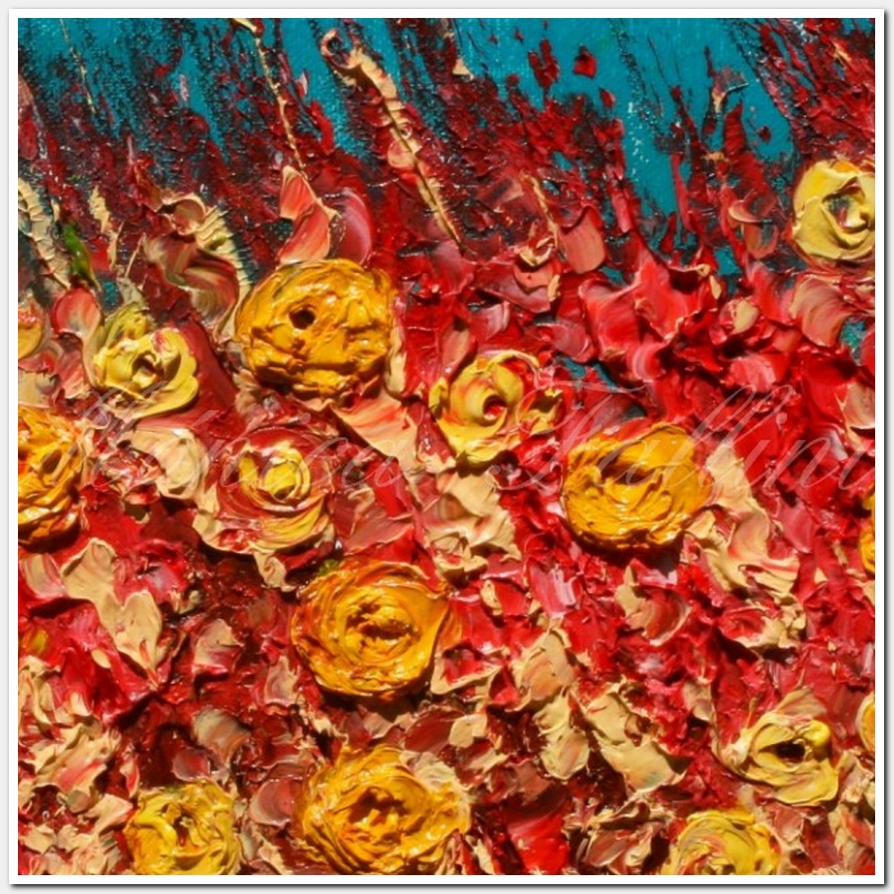 Painting titled 'A garden of wild flowers' by Monica Fallini
