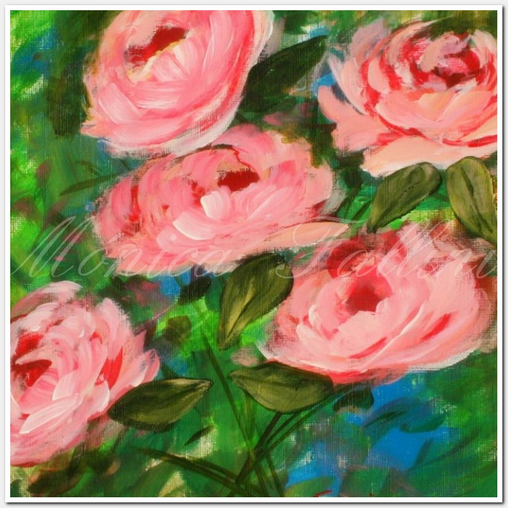 Painting titled 'Sketch of Roses.' by Monica Fallini