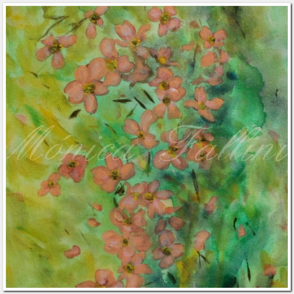 Painting titled 'Study of Dogwood tree flowers #1' by Monica Fallini