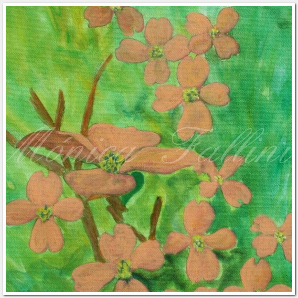 Painting titled 'Study of Dogwood tree flowers #2' by Monica Fallini