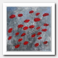 Poppies in the storm. Red Poppies