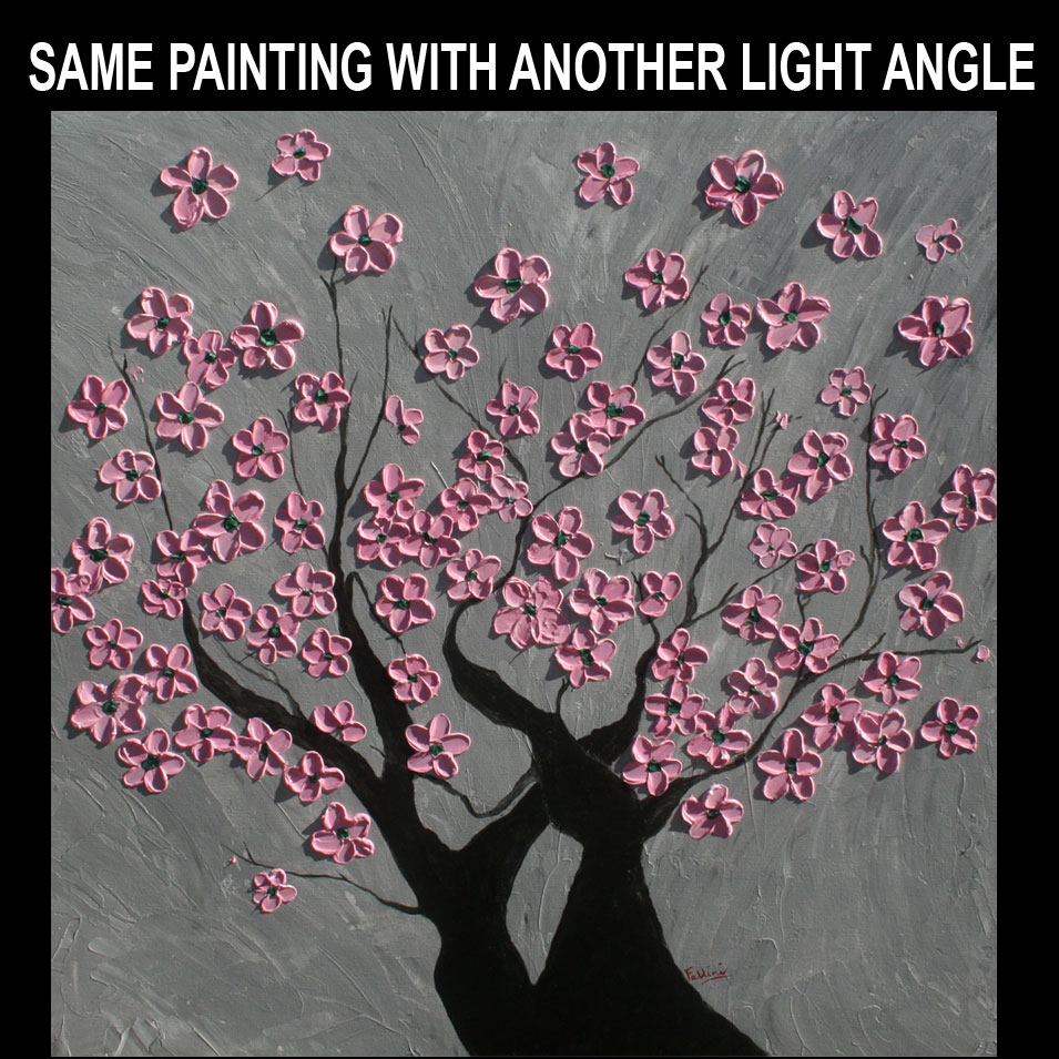 Painting titled 'The Oak and the Cherry tree' by Monica Fallini