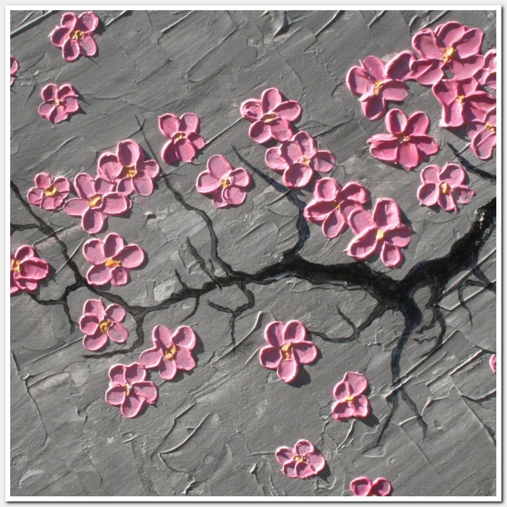 Painting titled 'Cherry blossoms' by Monica Fallini
