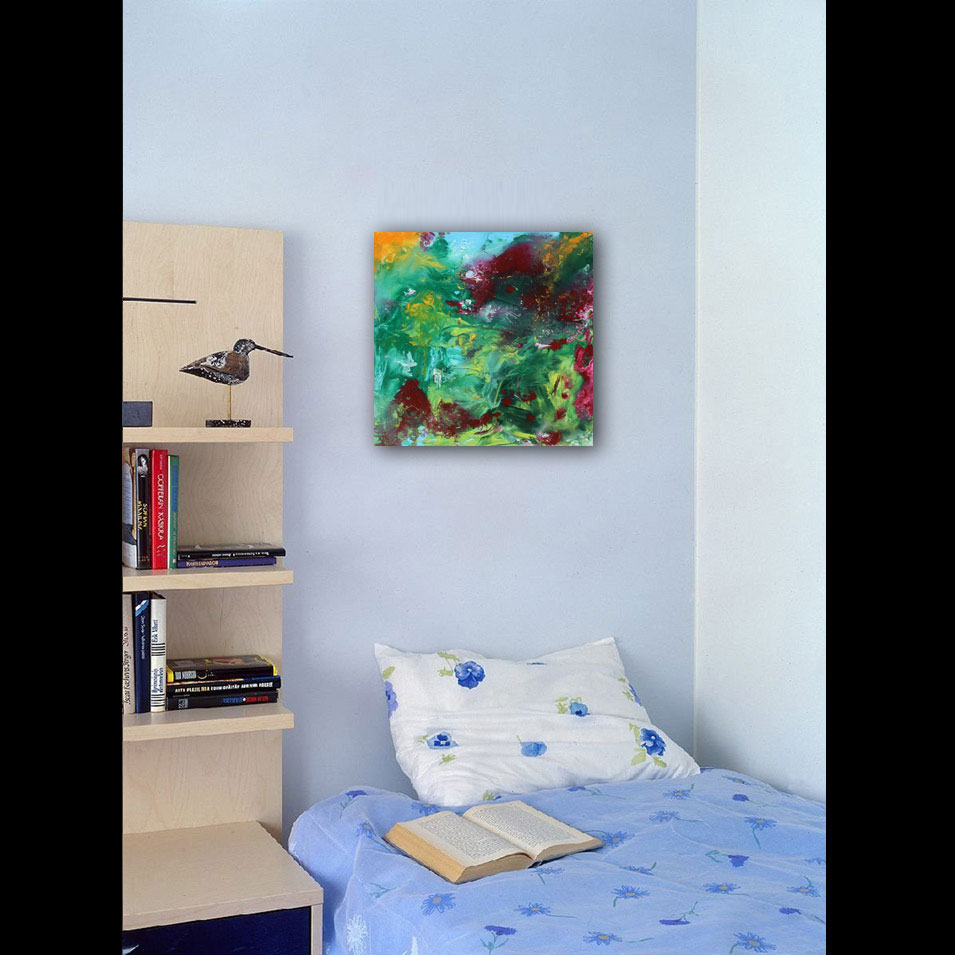 Painting titled 'Fluid thoughts, abstract' by Monica Fallini