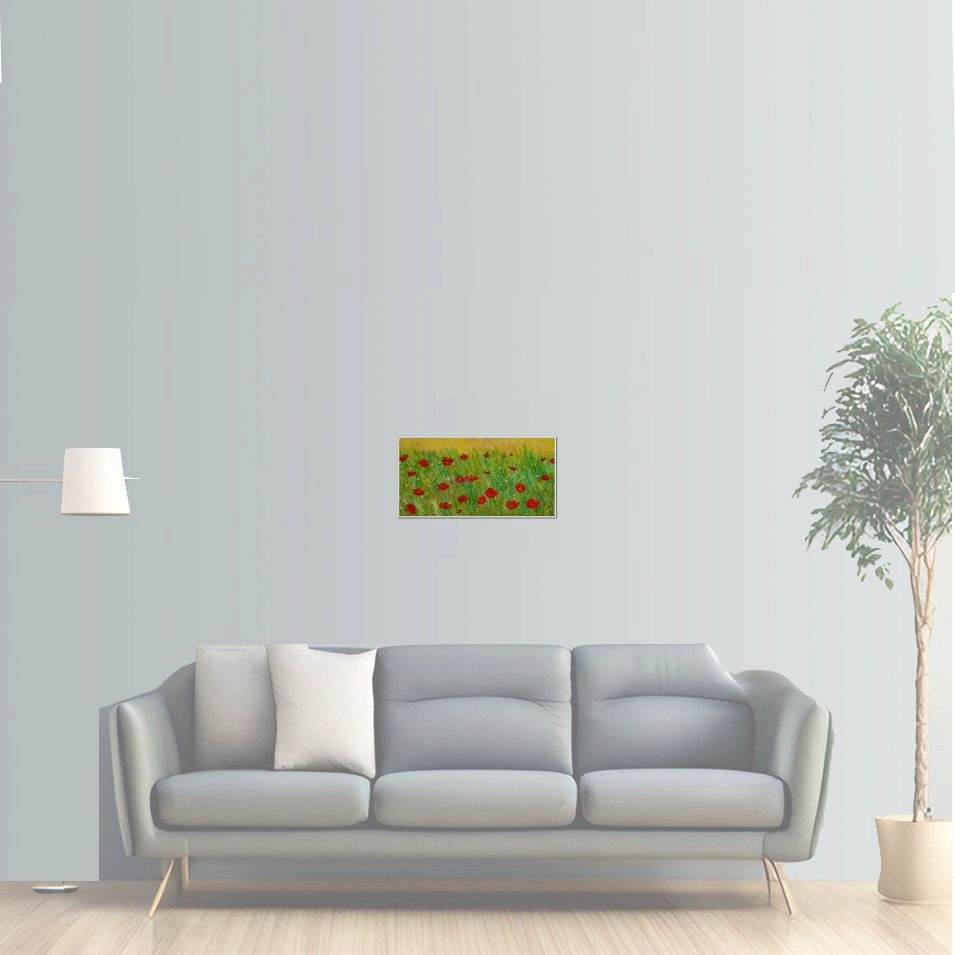 Painting titled 'Georgetown Poppies, Texas' by Monica Fallini