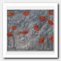 Dancing red Poppies in a silver dream